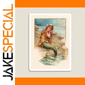 Vintage Mermaid Magnet in Three Sizes