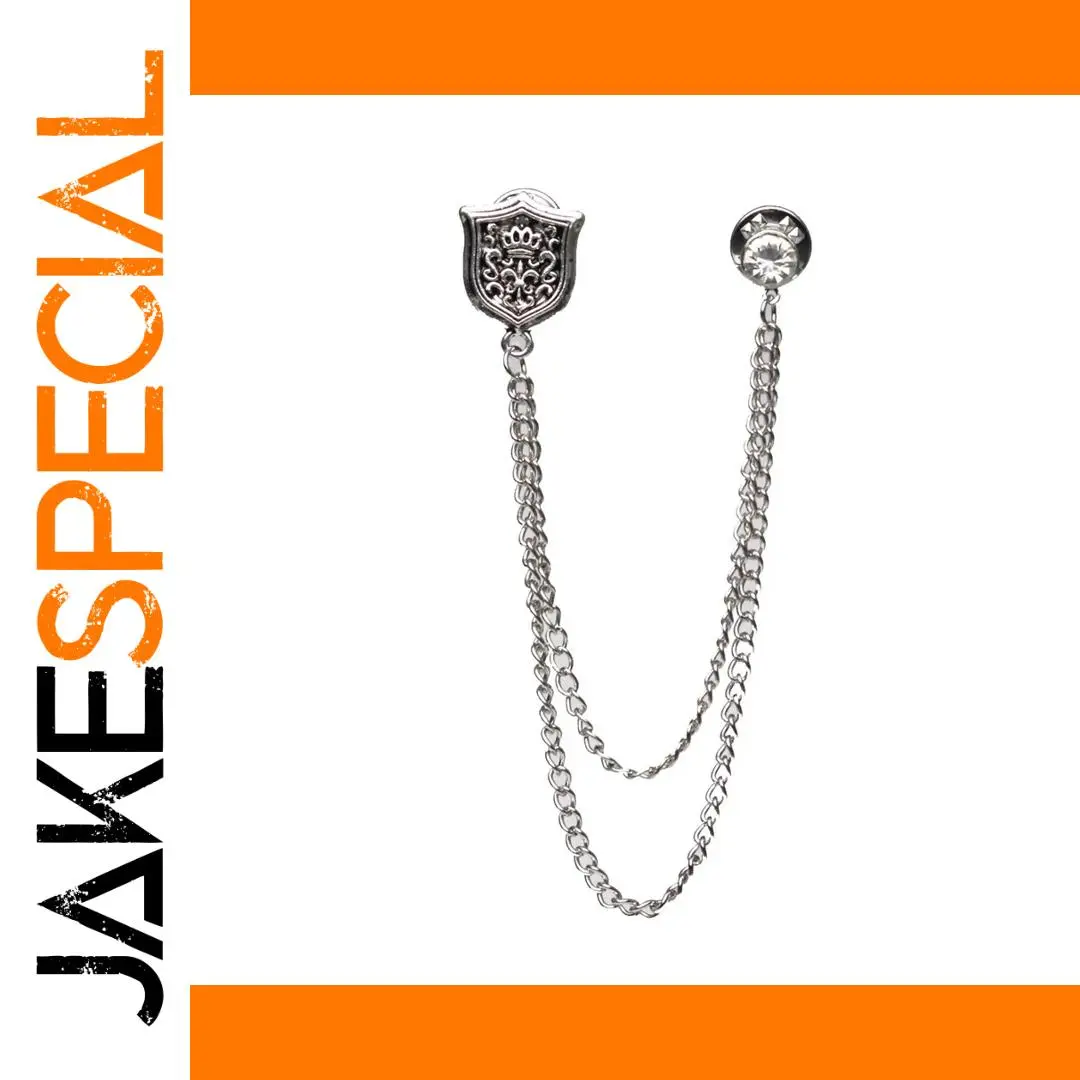 Silver Men’s Vintage Shield Brooch 1 Silver Men’s Vintage Shield Brooch