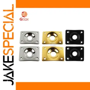 Square Guitar Output Jack Plates Set of 5
