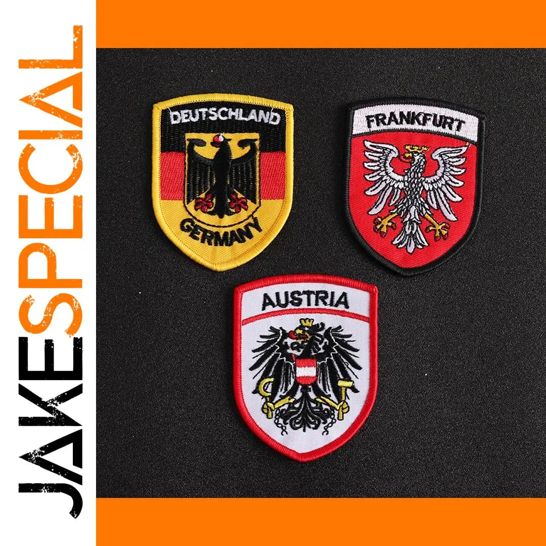 Punk Eagle Iron-On Patch Eco-Friendly 3D Design 1 Punk Eagle Iron-On Patch Eco-Friendly 3D Design