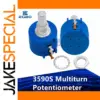 Blue Wirewound Multiturn Potentiometer 100Ω-50KΩ