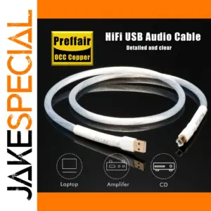 High-Fidelity USB Cable with OCC Silver Conductors