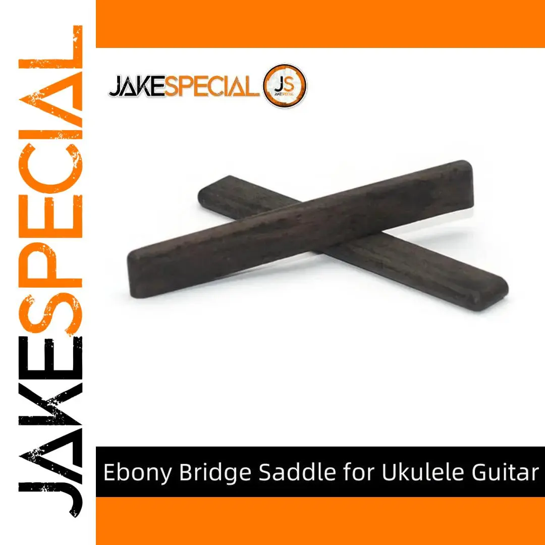 Ebony Bridge Saddles for Ukulele/Guitar Set 1 Ebony Bridge Saddles for Ukulele/Guitar Set