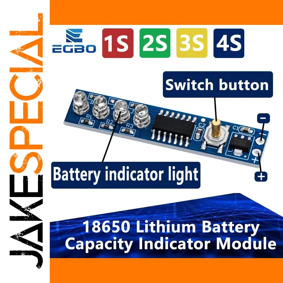 Lithium Battery Charge Indicator Module (1S-4S) 1 Lithium Battery Charge Indicator Module (1S-4S)
