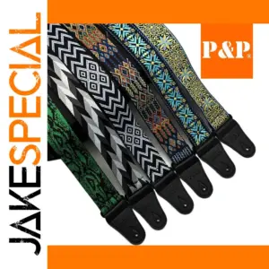 Vibrant Woven Guitar Strap with Six Designs