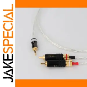 Silver 3.5mm to RCA Audio Cable – 1m