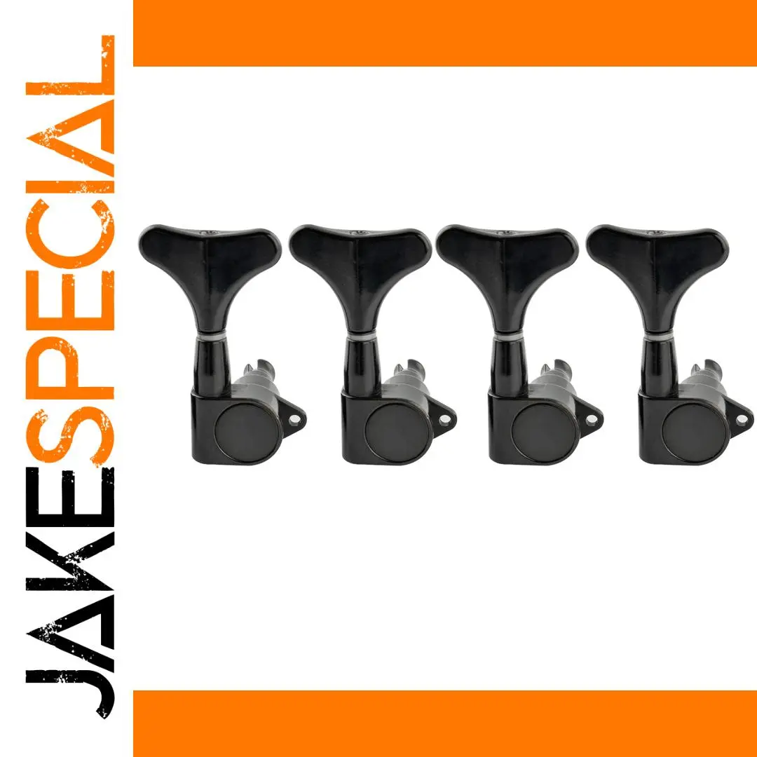 Black Alloy Electric Bass Tuners for 4-String Guitars 1 Black Alloy Electric Bass Tuners for 4-String Guitars