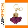 Elegant Crown & Floral Keychain for Women
