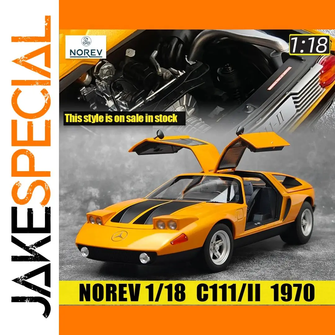 Mercedes-Benz C111/II 1/18 Diecast Model Yellow 1 Mercedes-Benz C111/II 1/18 Diecast Model Yellow
