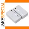 White Metal Guitar Pickup Covers Set