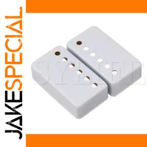White Metal Guitar Pickup Covers Set