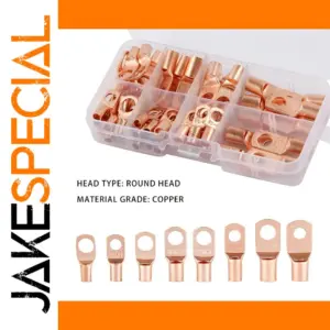 Copper Lug Connector Kit with Crimping Tool