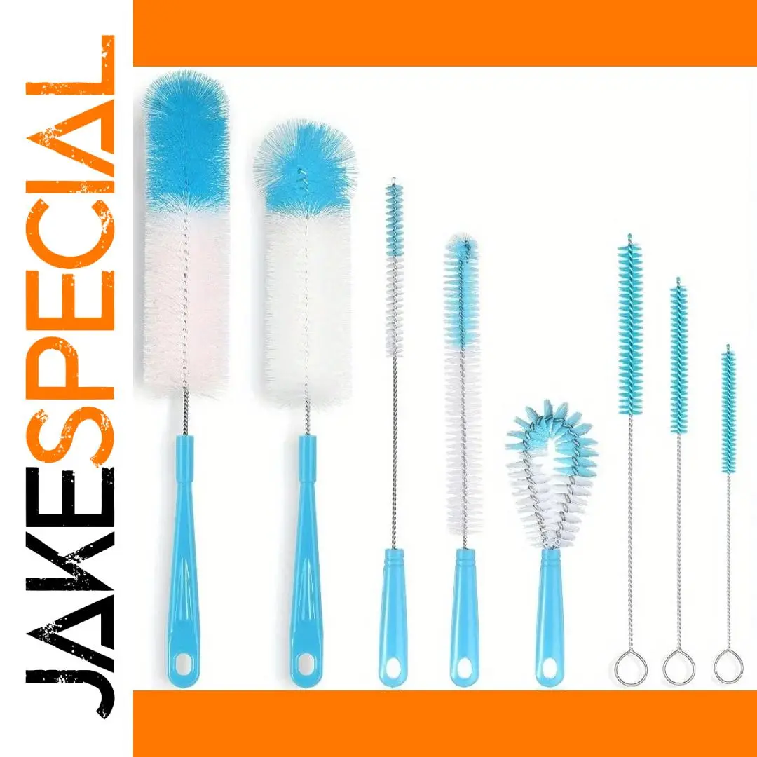 Set of 8 Versatile Bottle Cleaning Brushes 1 Set of 8 Versatile Bottle Cleaning Brushes