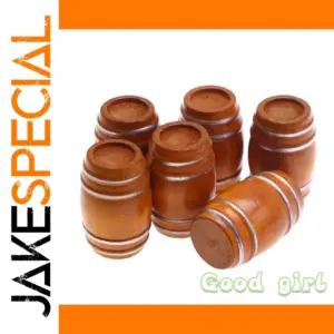 Miniature Rustic Wooden Barrel for Dollhouses