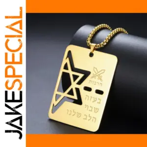 Elegant Stainless Steel Judaism Star Necklace