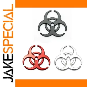 Biohazard Metal Car Stickers Set - 3D Alloy Logos