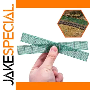 Miniature Model Railway Fence in Green ABS Plastic