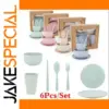 Eco-Friendly Children's Dinnerware Set in Pastels