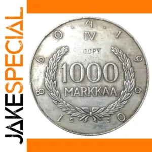 Vintage Finnish 1000 Markkaa Replica Coin