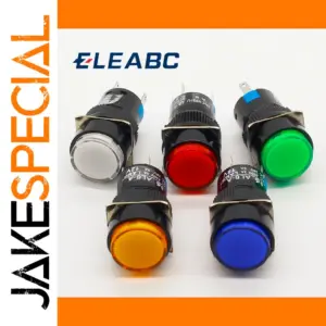 16mm LED Latching Push Button Switch - Multiple Voltages