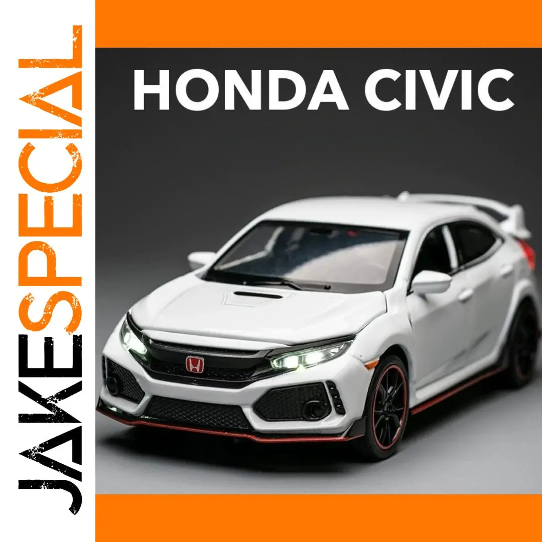 White 1:32 Honda Civic Type-R Diecast Model 1 White 1:32 Honda Civic Type-R Diecast Model