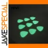 Luminous Guitar Picks Set with Bright Green Glow