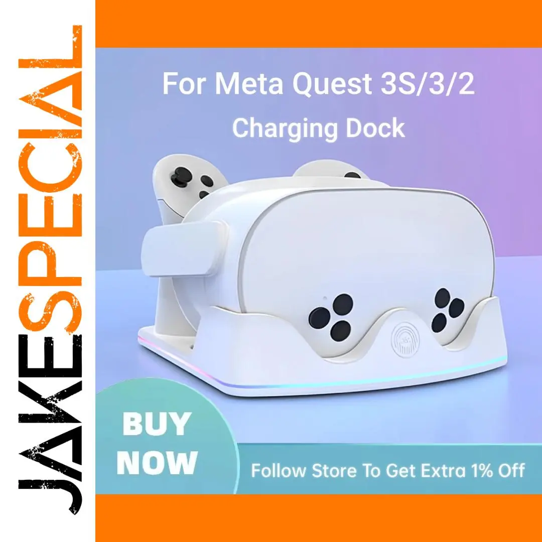 Quest 3S VR Charging Dock with RGB Lighting 1 Quest 3S VR Charging Dock with RGB Lighting