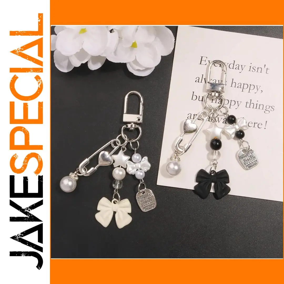 Colorful Beaded Keychain with Resin Star Pendant 1 Colorful Beaded Keychain with Resin Star Pendant