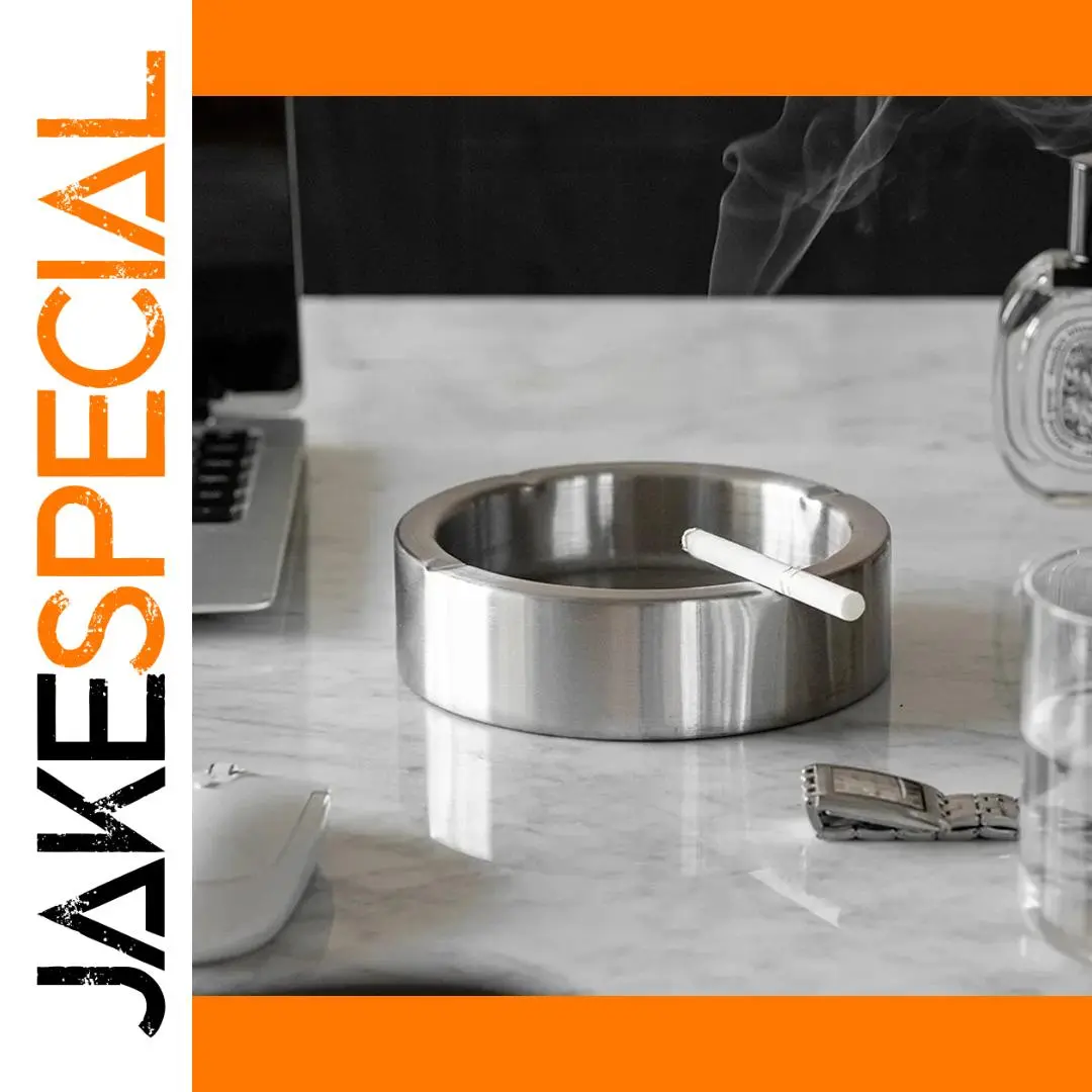 Stainless Steel Modern Ashtray Black, Silver, Gold 1 Stainless Steel Modern Ashtray Black, Silver, Gold