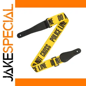 Police Line Yellow Guitar Strap