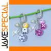 Vibrant Resin Keychain with Silver Finish