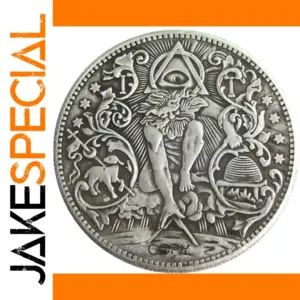 Vintage Skull Zombie Coin Replica for Collectors