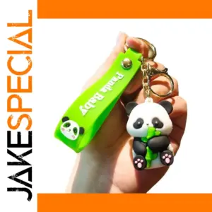 Cute Panda Baby Bamboo Keychain