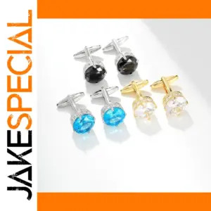 Multi-Colored Gemstone Cufflinks for Men and Women