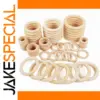Natural Wooden Craft Rings in Multiple Sizes