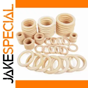 Natural Wooden Craft Rings in Multiple Sizes