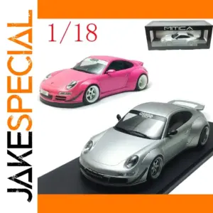 Porsche 911 RWB 1:18 Diecast Model in Pink or Silver
