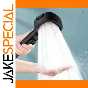 Black High-Pressure Shower Head with 3 Modes