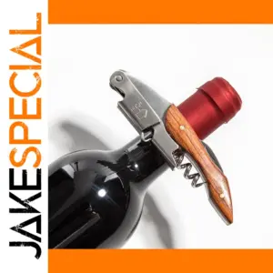 Elegant Stainless Steel and Wood Wine Opener