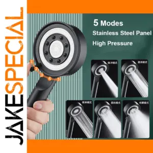 High Pressure Chrome Shower Head with 5 Modes
