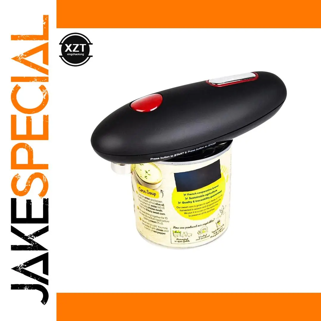 Sleek Black Electric Jar & Can Opener 1 Sleek Black Electric Jar & Can Opener