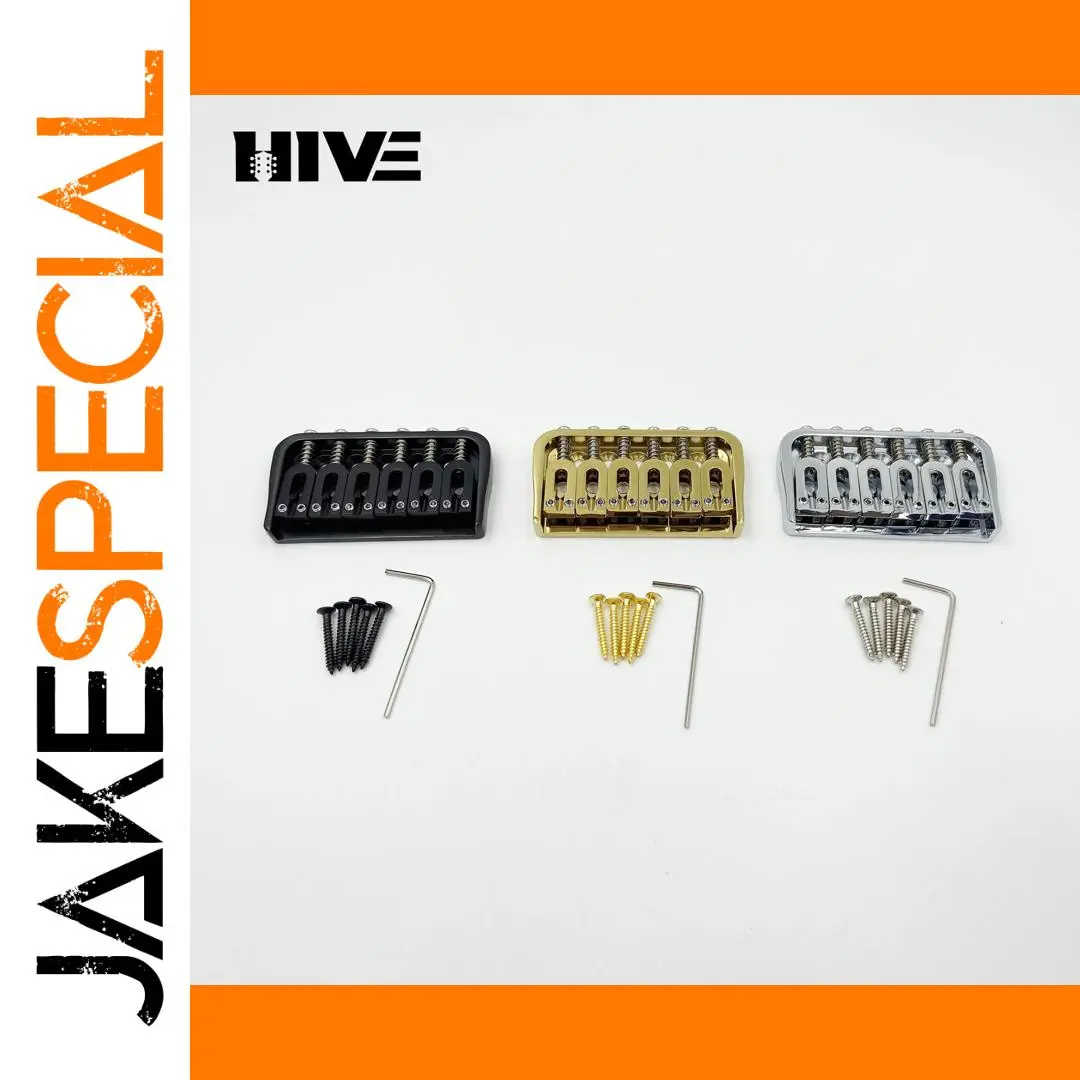 Zinc Alloy Electric Guitar Bridge in Gold, Silver, Black 1 Zinc Alloy Electric Guitar Bridge in Gold, Silver, Black