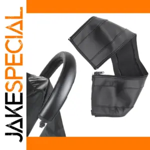 Elegant Black PU Leather Baby Stroller Handle Cover