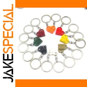 Vibrant Heart-Shaped Keychain Set