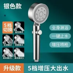 Black High-Pressure Shower Head with 5 Modes 19 bb8718e3546b4c28b65f4180 upscaled