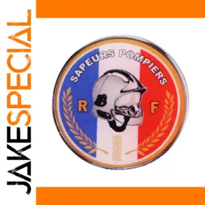 Patriotic Firefighter Badge with Laurel Detailing