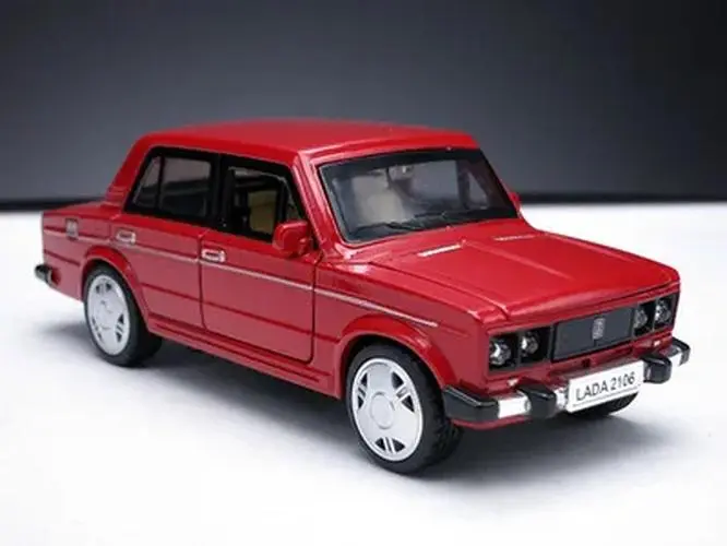 Red Diecast Lada 2106 Model - 1/32 Scale 9 Red Diecast Lada 2106 Model - 1/32 Scale - Image 9