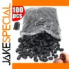Black Tire Valve Caps Set for Cars and Motorcycles