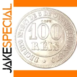 Historic 1872 Brazil 100 Reis Coin Replica