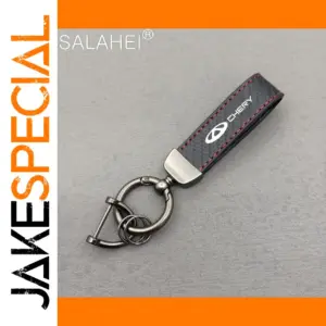 Black Suede Car Keychain for Chery and BMW